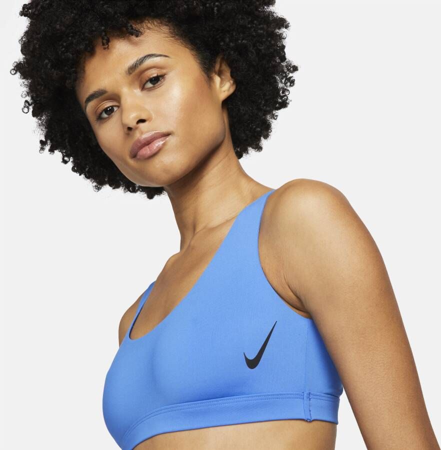 Nike Sneakerkini Bikinitop met diepe hals Blauw