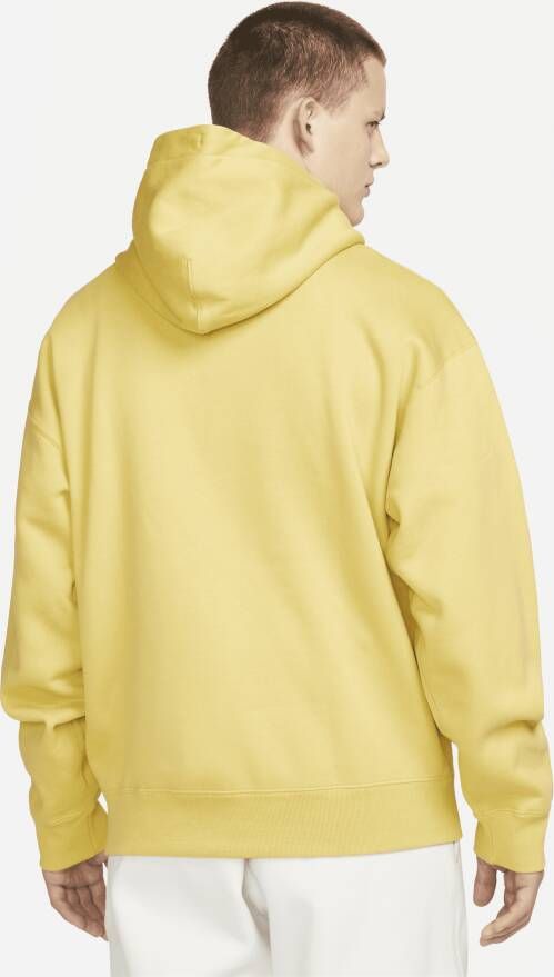 Nike Solo Swoosh Fleecehoodie voor heren Geel - Foto 2