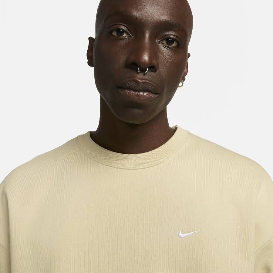 Nike Solo Swoosh Fleecetop met ronde hals voor heren Bruin