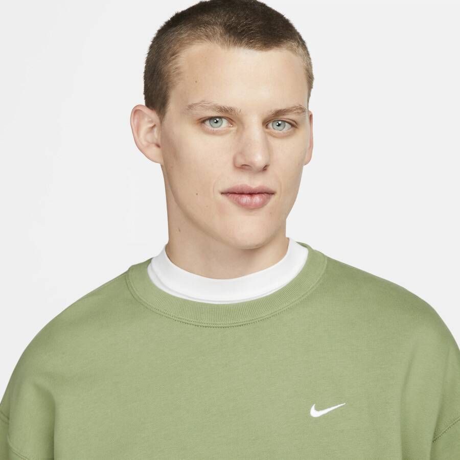 Nike Solo Swoosh Fleecetop met ronde hals voor heren Groen