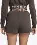 Nike Sportswear Air fleeceshorts met hoge taille voor dames Bruin - Thumbnail 3