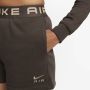 Nike Sportswear Air fleeceshorts met hoge taille voor dames Bruin - Thumbnail 4