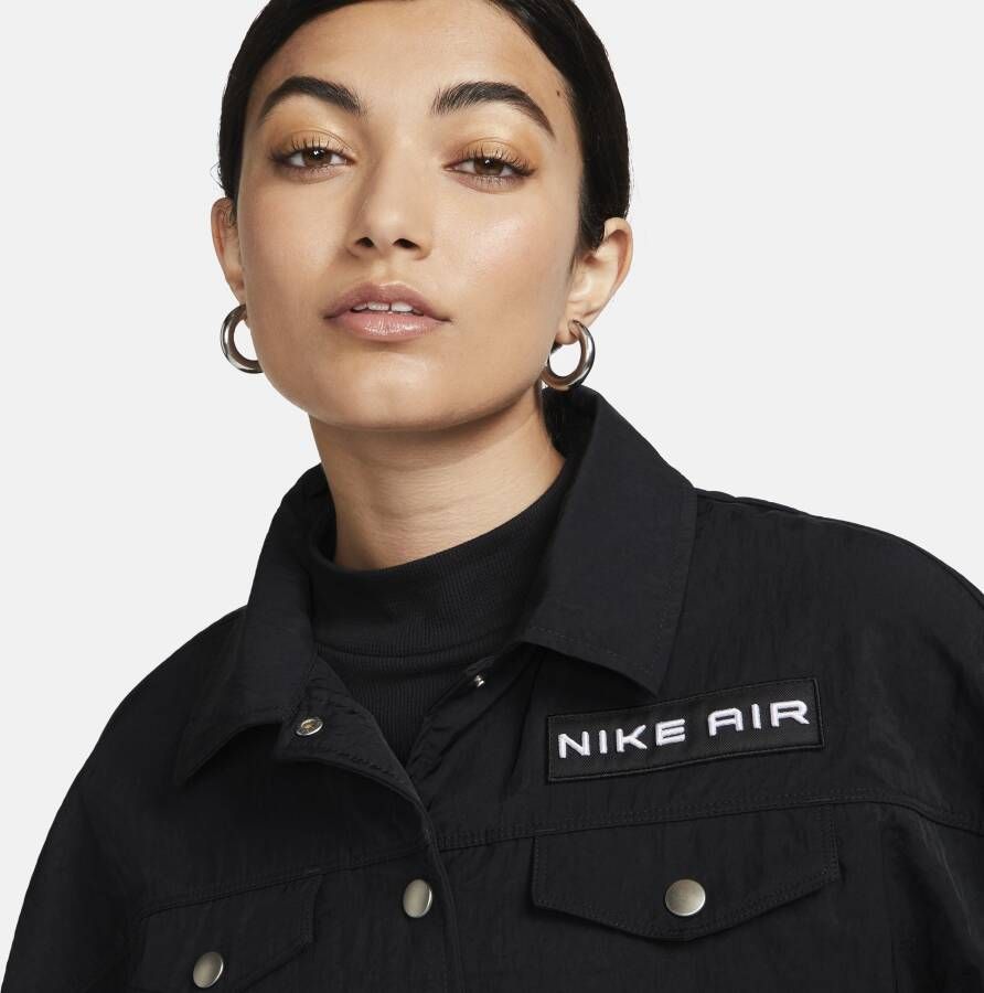 Nike Sportswear Air oversized kort damesjack Zwart