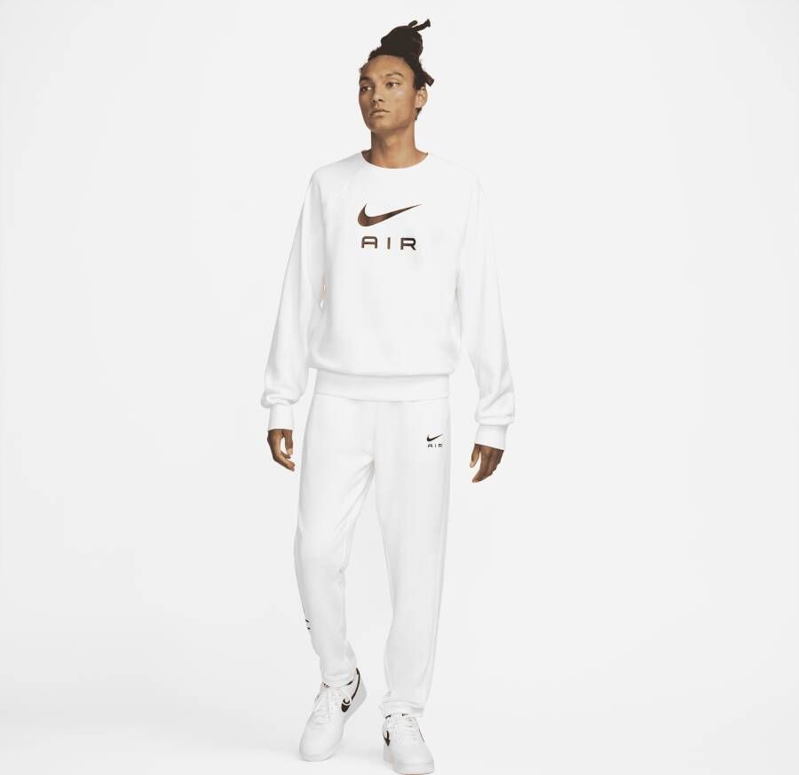 Nike Sportswear Air Herentop van sweatstof met ronde hals Wit