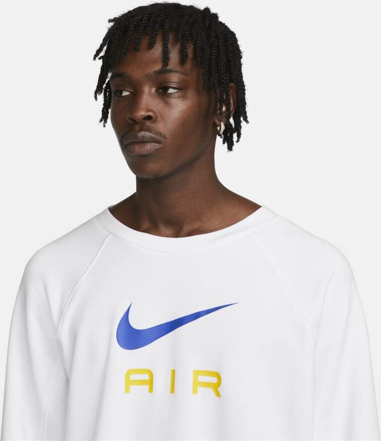 Nike Sportswear Air Herentop van sweatstof met ronde hals Wit
