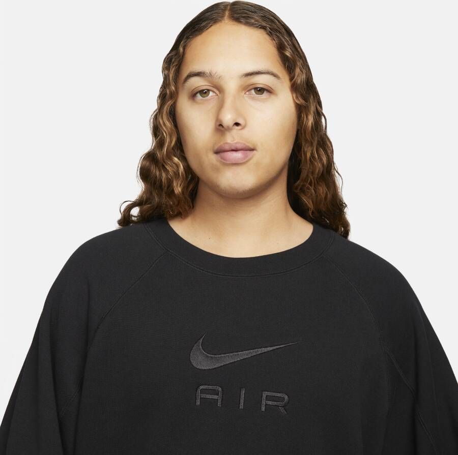 Nike Sportswear Air Herentop van sweatstof met ronde hals Zwart