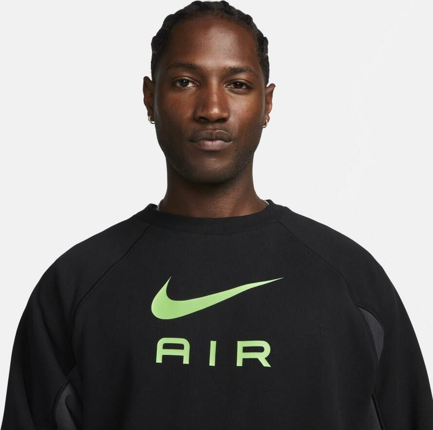 Nike Sportswear Air Herentop van sweatstof met ronde hals Zwart