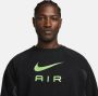 Nike Sportswear Air Herentop van sweatstof met ronde hals Zwart - Thumbnail 4