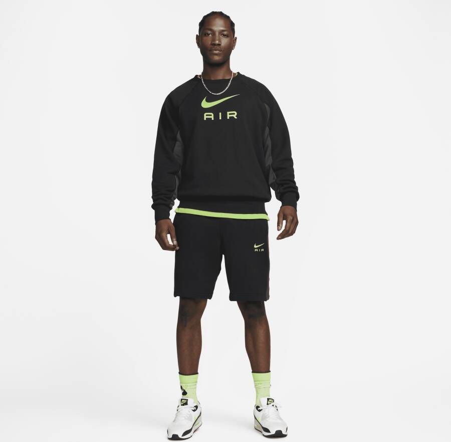 Nike Sportswear Air Herentop van sweatstof met ronde hals Zwart