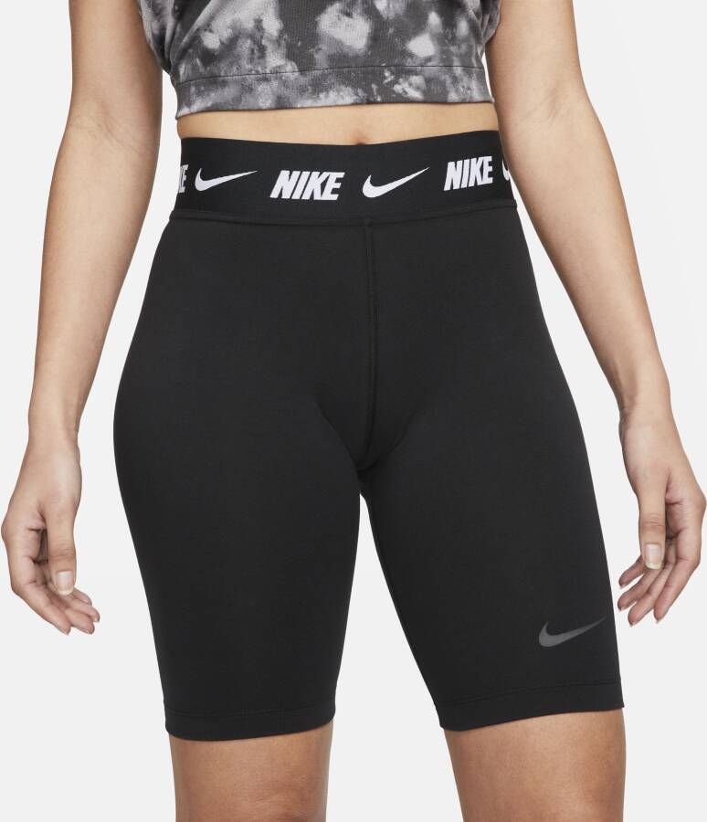 Nike Sportswear bikershorts met hoge taille voor dames Zwart