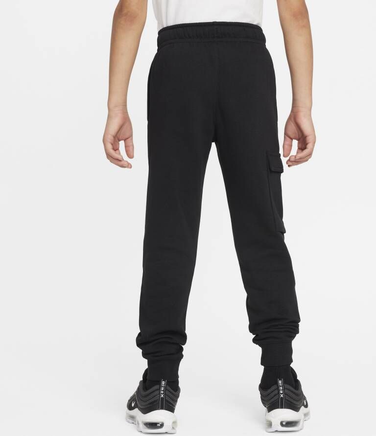 Nike Sportswear Cargobroek van fleece voor jongens Zwart