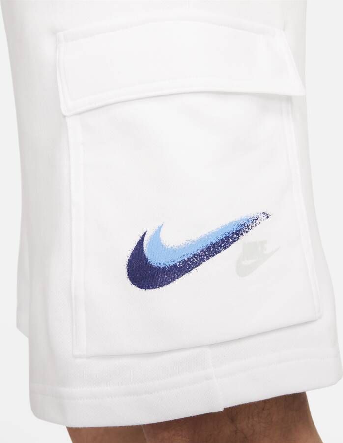 Nike Sportswear cargoshorts van sweatstof voor heren Wit