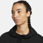 Nike Ruimvallende Terry Hoodie met Swoosh Logo Zwart Dames - Thumbnail 3