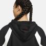 Nike Ruimvallende Terry Hoodie met Swoosh Logo Zwart Dames - Thumbnail 4