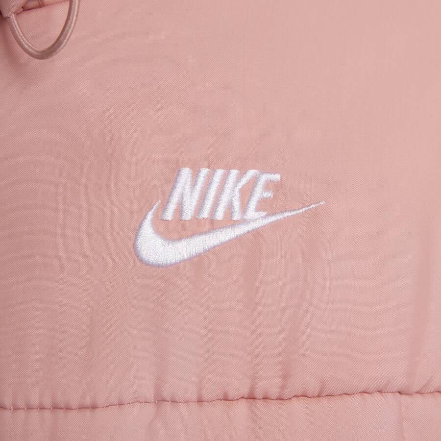 Nike Sportswear Classic Puffer Therma-FIT ruimvallend damesjack met capuchon Roze
