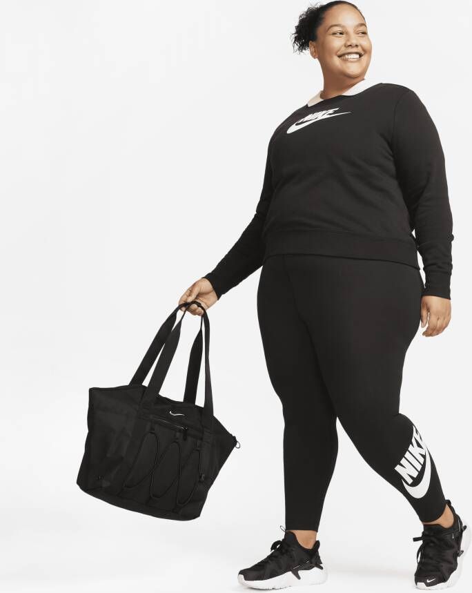 Nike Sportswear Classics legging met graphic en hoge taille voor dames (Plus Size) Zwart - Foto 3