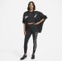 Nike Sportswear Classics legging met hoge taille en graphic voor dames Zwart - Thumbnail 6