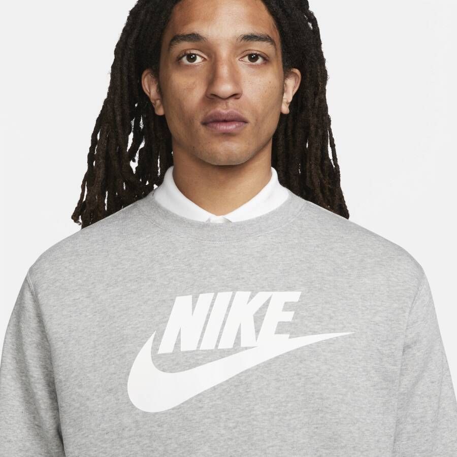 Nike Sportswear Club Fleece Herenshirt met ronde hals en graphic Grijs