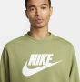 Nike Sportswear Club Fleece Herenshirt met ronde hals en graphic Groen - Thumbnail 3