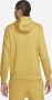 Nike Club Fleece Hoodie Long Sleeve Sweatshirt Yellow Heren - Thumbnail 2