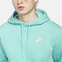 Nike Sportswear Club Fleece Hoodie Washed Teal Blue Heren - Thumbnail 3