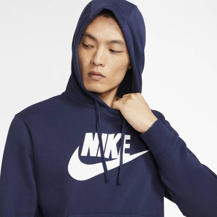 Nike Sportswear Club Fleece Hoodie met graphic voor heren Blauw