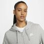 Nike Sportswear Club Fleece Hoodie met rits voor dames Grijs - Thumbnail 5