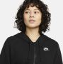 Nike Sportswear Club Fleece Hoodie met rits voor dames Zwart - Thumbnail 5