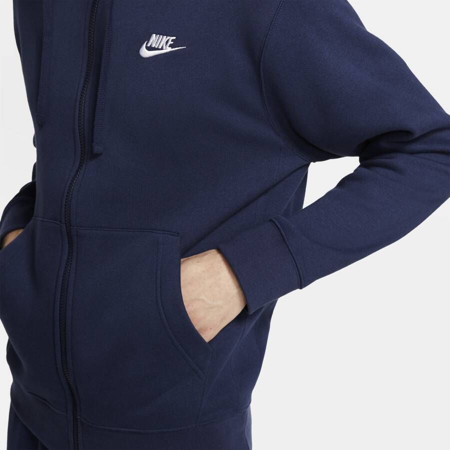 Nike Sportswear Club Fleece Hoodie met rits voor heren Blauw