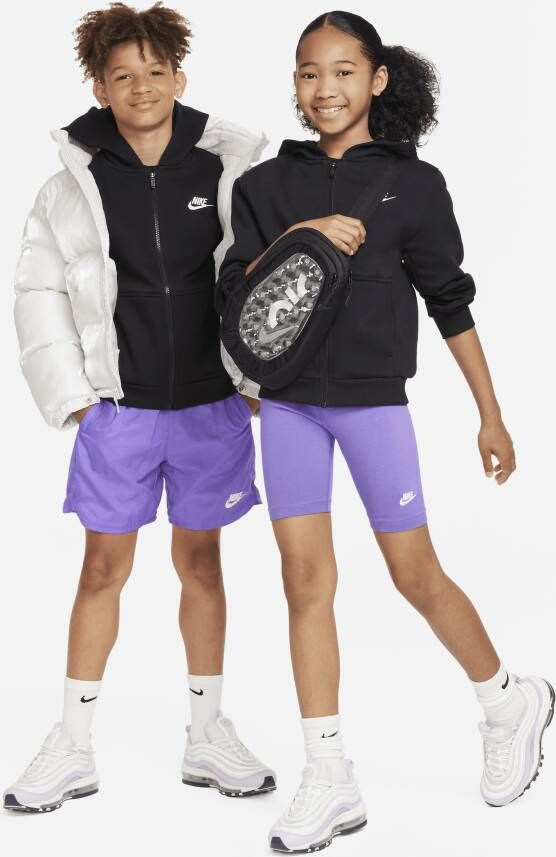 Nike Sportswear Club Fleece hoodie met rits voor kids Zwart