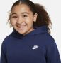 Nike Sportswear Club Fleece hoodie voor kids (ruimere maten) Blauw - Thumbnail 3