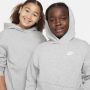 Nike Sportswear Club Fleece hoodie voor kids (ruimere maten) Grijs - Thumbnail 3