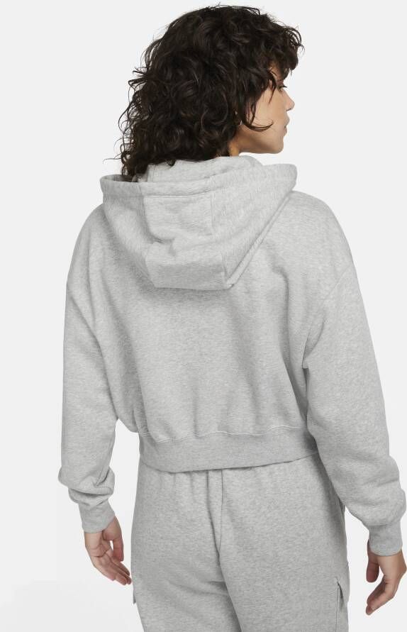 Nike Sportswear Club Fleece Korte oversized hoodie met graphic voor dames Grijs