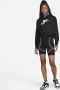 Nike Sportswear Club Fleece Korte oversized hoodie met graphic voor dames Zwart - Thumbnail 7