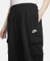 Nike Sportswear Club Fleece Oversized cargo trainingsbroek met halfhoge taille voor dames Zwart - Thumbnail 3