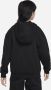 Nike Sportswear Club Fleece oversized hoodie met rits over de hele lengte voor meisjes Zwart - Thumbnail 2