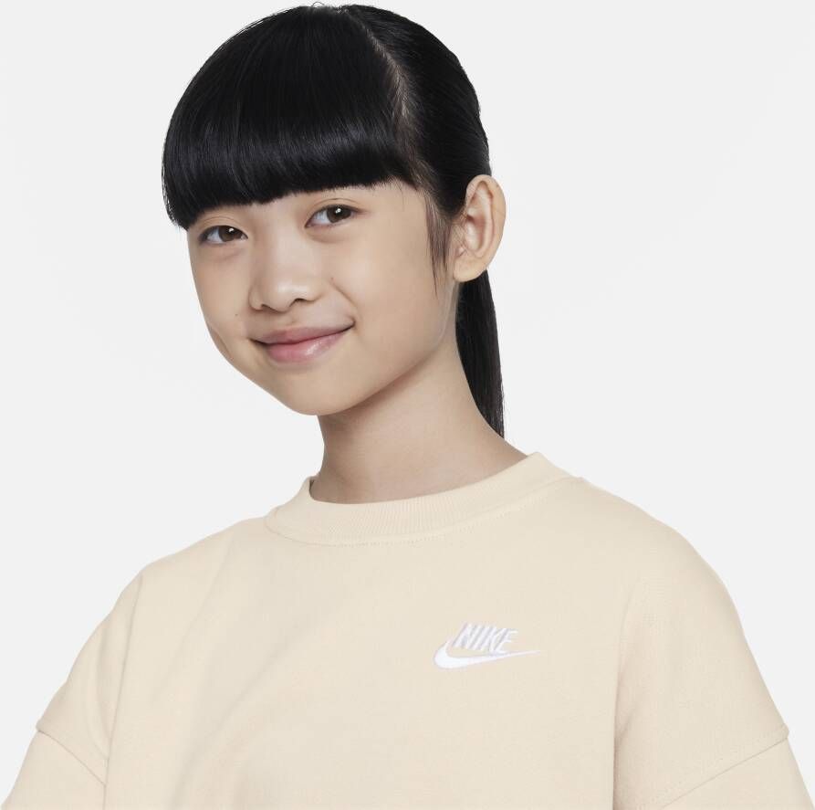 Nike Sportswear Club Fleece oversized sweatshirt voor kids Bruin - Foto 3