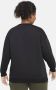 Nike Sportswear Club Fleece oversized sweatshirt voor meisjes (ruimere maten) Zwart - Thumbnail 2