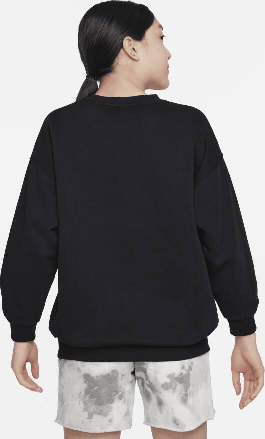 Nike Sportswear Club Fleece oversized sweatshirt voor meisjes Zwart