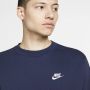 Nike Comfortabele Fleece Crewneck Sweatshirt Blauw Unisex - Thumbnail 8