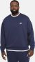 Nike Comfortabele Fleece Crewneck Sweatshirt Blauw Unisex - Thumbnail 9