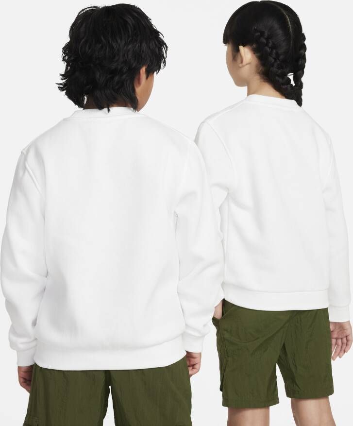 Nike Sportswear Club Fleece Sweatshirt voor kids Wit