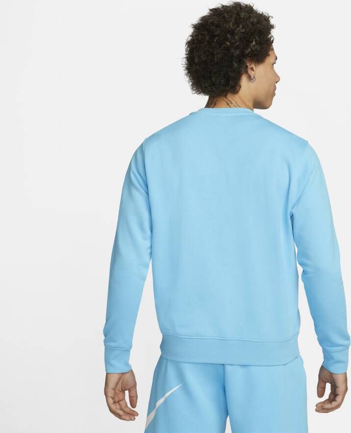 Nike Sportswear Club Herenshirt van sweatstof met ronde hals Blauw