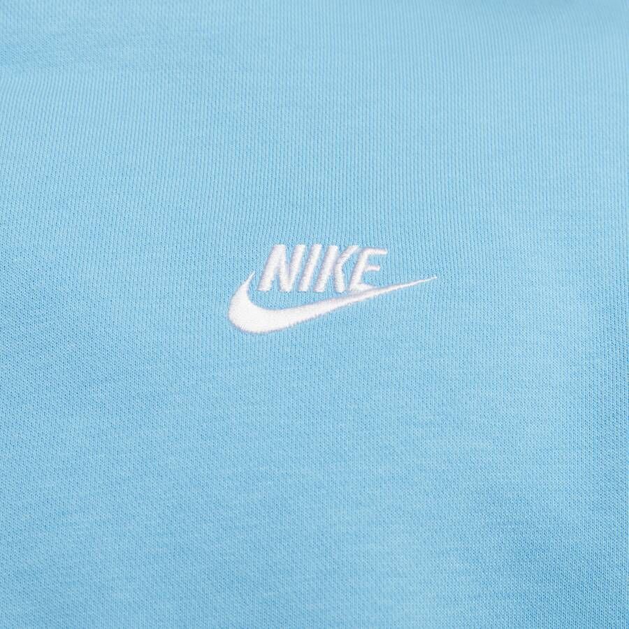 Nike Sportswear Club Herenshirt van sweatstof met ronde hals Blauw