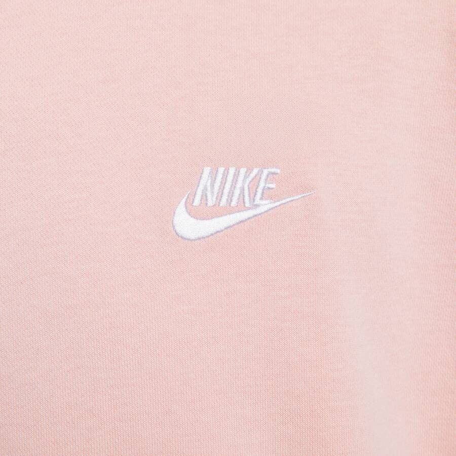 Nike Sportswear Club Herenshirt van sweatstof met ronde hals Roze