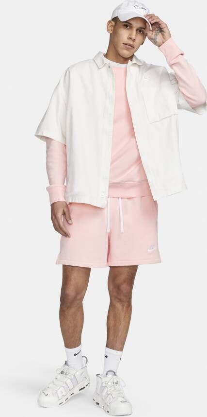 Nike Sportswear Club Herenshirt van sweatstof met ronde hals Roze
