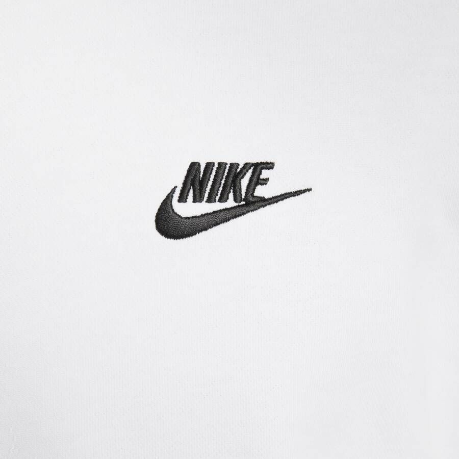 Nike Sportswear Club Herenshirt van sweatstof met ronde hals Wit