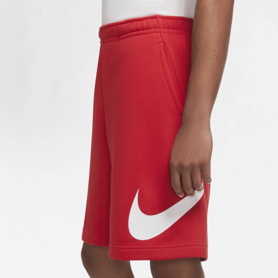 Nike Sportswear Club Herenshorts met graphic Rood
