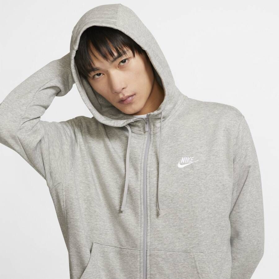 Nike Sportswear Club hoodie met rits voor heren Grijs