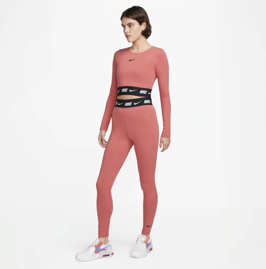 Nike Sportswear Club Legging met hoge taille voor dames Rood